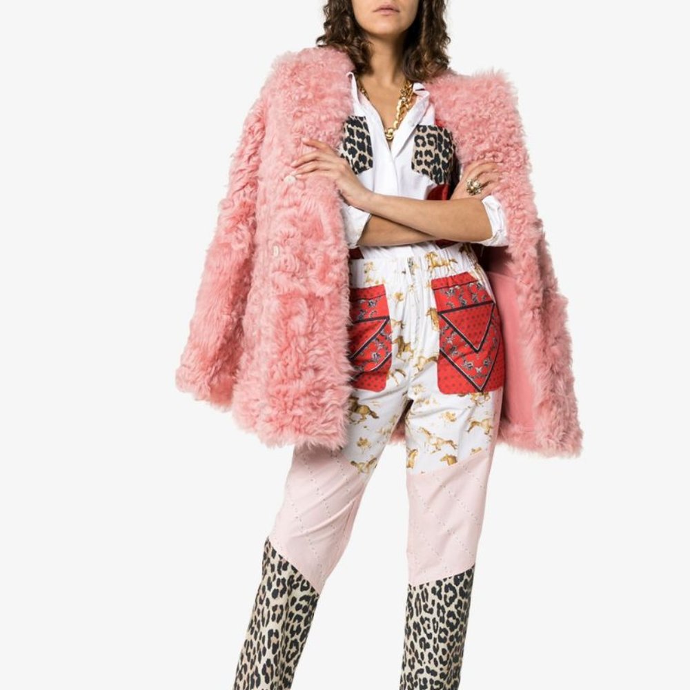 Ganni Sweeny Patchwork Print Button Down Shirt - image 1